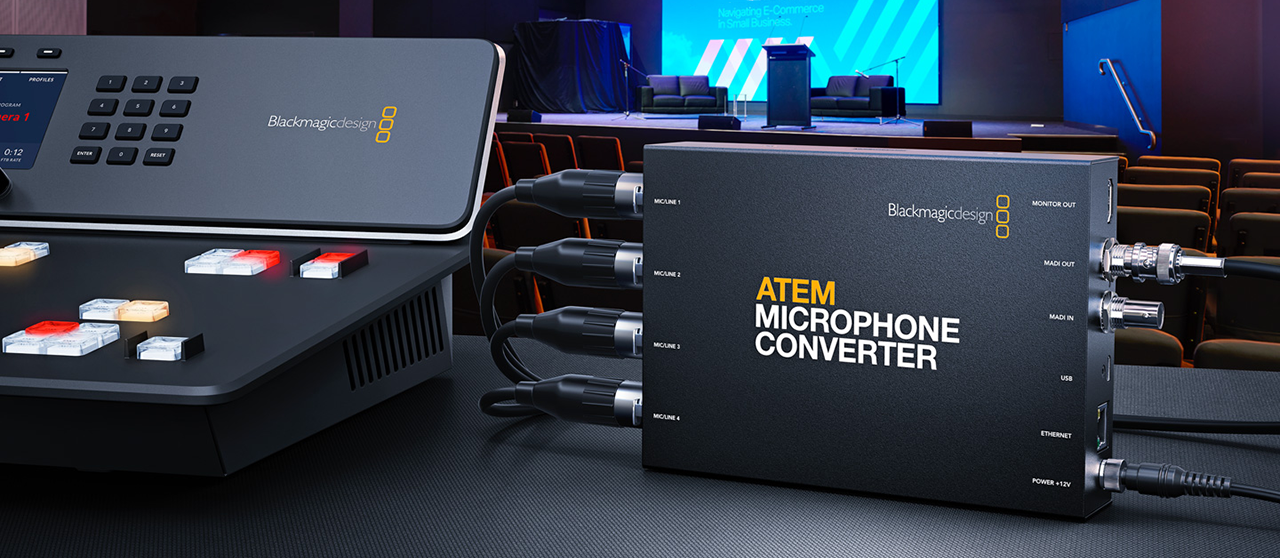 Blackmagic ATEM Microphone Converter- Banner